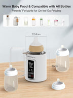 MOMYEASY Fast 2-Minute Baby Bottle Warmer - Steam Heating for Breastmilk & Formula, Fits All Bottles, Precise Temp Control with Timer, Auto Shut-Off