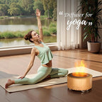 Essential Oil Diffuser for Home: 500ML Aroma Diffuser for Hotel Office Yoga Room - Humidifier with 9 Colors LED Night Light for Kids/Women Home Relaxation, Light Yellow