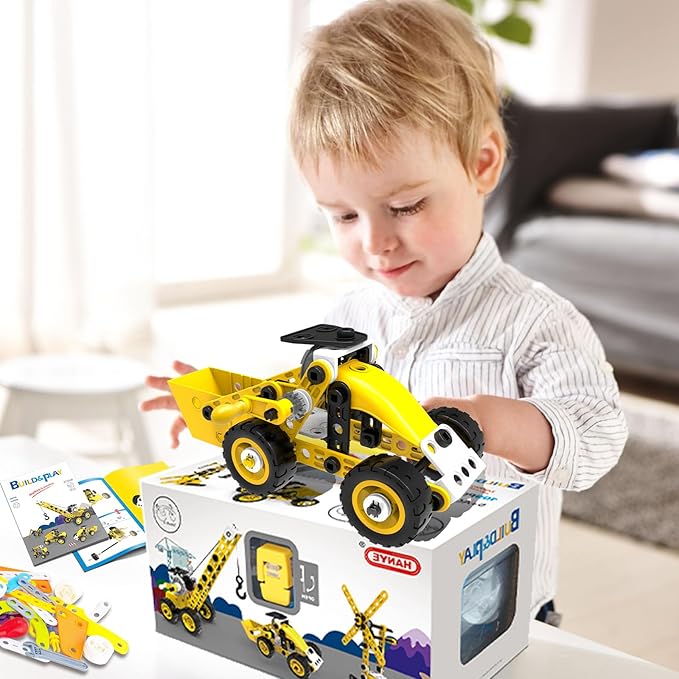 10 in 1 Stem Toys for 5 6 7 8 9+ Year Old Building Block Kit Stem Activities Projects Boy Toys Age 4-8 5-7 6-8 8-10 Creative Set Educational Engineering Excavator Construction Birthday