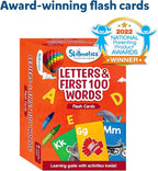 Skillmatics Thick Flash Cards for Toddlers - Letters & First 100 Words, Montessori Toys & Games, Gifts, Preschool Learning for Kids 1, 2, 3, 4 Years
