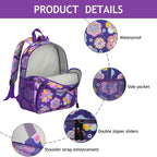Toddler Backpack for Girls 3-8: Preschool Kindergarten Backpack - Cute Kids Backpacks for Girls-Purple Smile