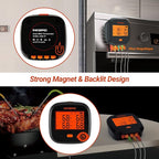 Inkbird WiFi Meat Thermometer for Grilling, Unlimited Rang Rechargeable BBQ Thermometer APP Calibration, Temp Graph Mobile Notification, 4 Colorful Probes Food Thermometer for Pellet Smoker Oven