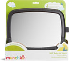 Munchkin Baby Car Mirror for Rear Facing Car Seats, Pivot 360 Baby in-Sight Adjustable Auto Mirror, Black