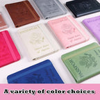 Melsbrinna Rfid Passport Holder for Travel women/Men, Cute Passport Wallet Rfid Blocking Card Slots, Rfid Passport Cover/CaseTravel Wallet, Passport Book Holder (1, Pink3)