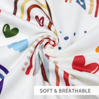 Rainbow Nursing Pillow Cover, Breastfeeding Pillow Slipcover for Baby Girls/Boys, Soft Snug Fits On Newborn Feeding Pillow Case