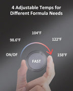 Water Warmer, HEYVALUE Baby Bottle Warmer, Formula Maker with Night Light, 4 Temperature Control & 72H Keep Warm, Detachable Tank, Instantly Dispenses Warm Water, Feed Baby More Easier and Healthier