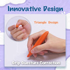 YPLUS Triangle Crayons for Kids - Washable Toddlers Crayons 12 Colors, Non Toxic Handwriting Posture Correction Coloring Art Supplies