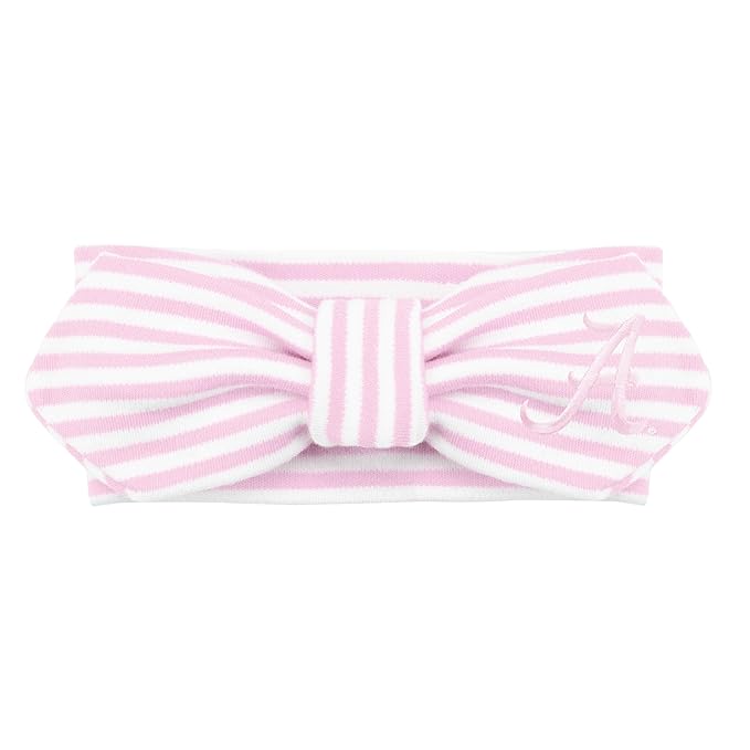 Creative Knitwear Alabama Crimson Tide Infant Girls Pink/White Striped Hair Knot Headband Embroidered Logo - Size Newborn - 4T