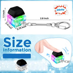 Keyboard Fidget Toys, Keyboard Fidget Keychain Keyboard Decompression Toys Keyboard Fidget Toy Button Stress Relief Gifts for Adult and Kids,Finger Clicker Toys,ADHD Toy,Cool Fidgets(LED Light-Black)