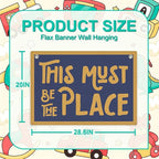 This Must Be The Place Banner, Trendy Retro Wall Hanging, Inspirational Wall Decor, Nostalgic Banner Flag, Wall Flag Living Room Bedroom Office Apartment Gallery Decor, Banner for Room
