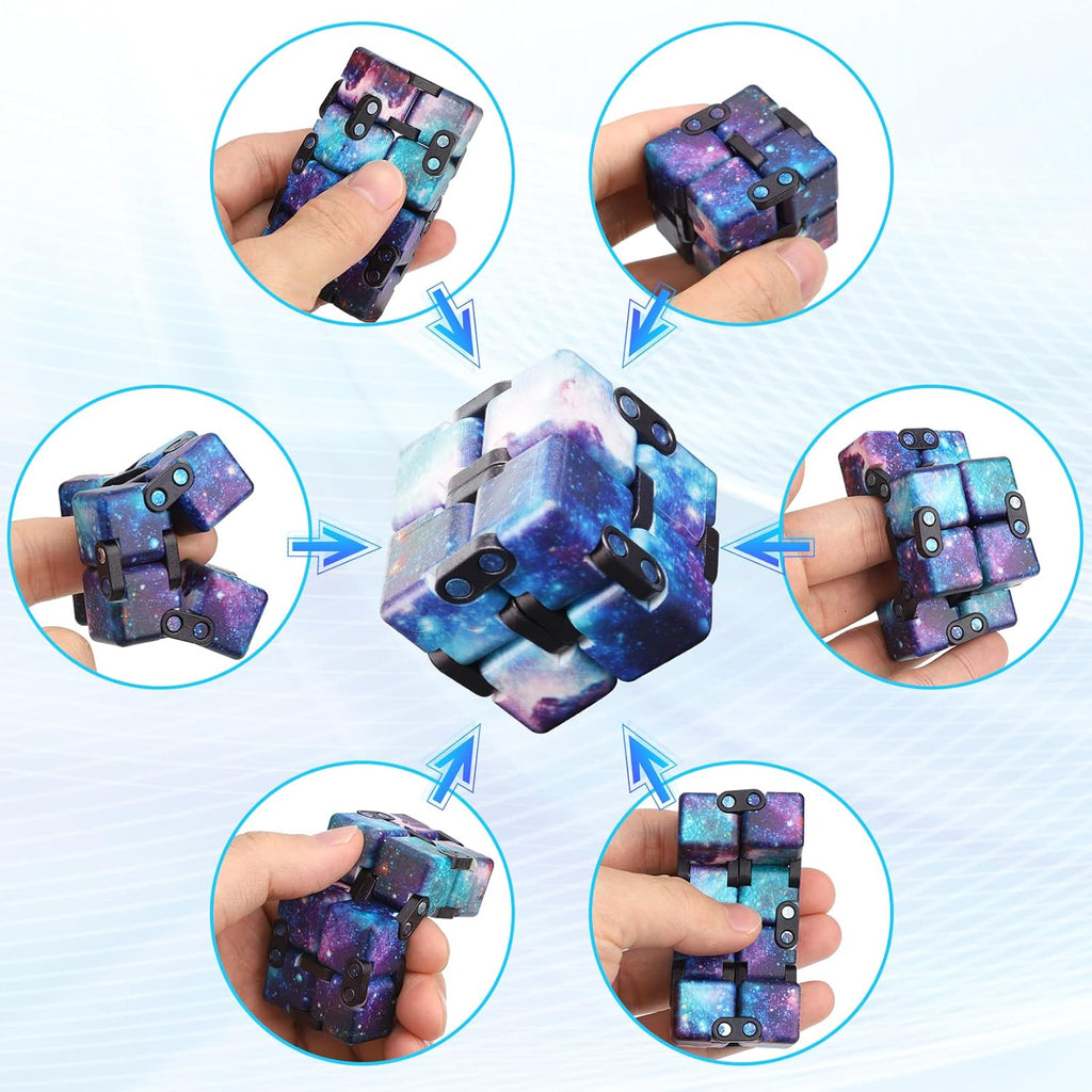 Cool Fidget Toys Set for Kids Adults, Wizard Fidget Spinner, Hammer Finger Hand Spinner, Infinity Cube, Rainbow Fingertip Gyro, Fidget Pad, Gifts for Stress Relief Party Favors Goody Bag Fillers