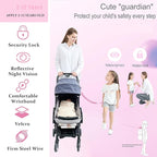 Toddler Harness Walking Leash- Child Anti Lost Wrist Link - Child Safety Harness - Upgrade with Reflective(6.5ft) - for Boys and Girls,Not Easy to Open Without Key (Pink)