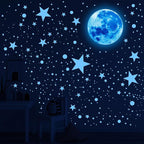 492Pcs Glow in The Dark Stars for Ceiling Moon and Space Wall Decals Glowing Galaxy Universe Planet Wall Stickers Kids Boys Bedroom Living Room Decor