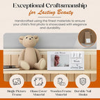 White Ultrasound Sonogram Picture Frame with Milestone Tracker – Elegant Wooden Keepsake for Expecting Parents – Nursery Décor Gift for New Moms – Countdown Tiles Included – 12" x 6" Design