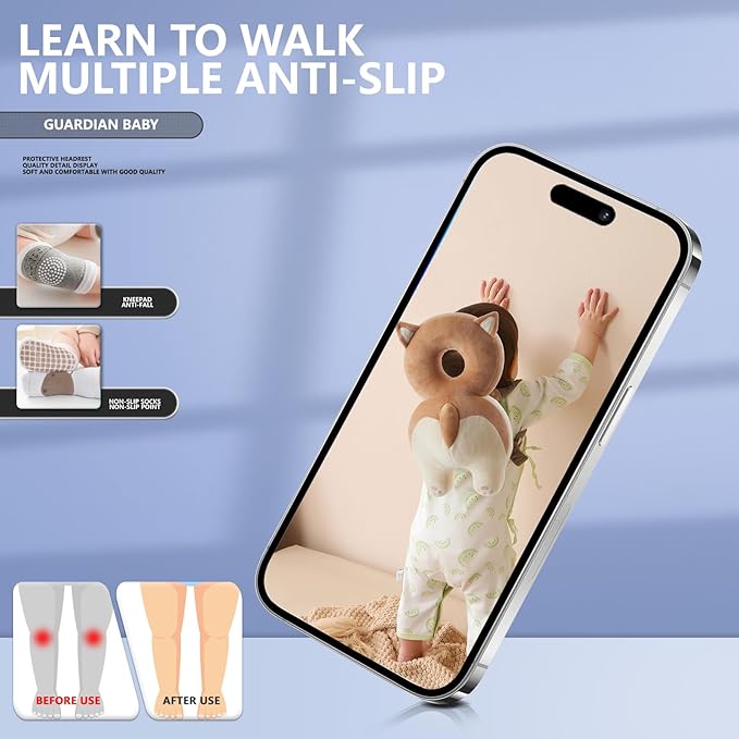 Baby Head Protector,Adjustable Baby Head Protection Backpack (Corgi)