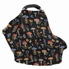 Binienty Mushrooms Car Seat Cover Canopies,Cottagecore Mushroom Nursing Cover for Mom Stretchy Infants Stroller Cover/High Chair/Breastfeeding Cover