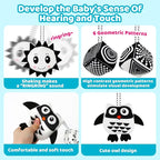 Black and White High Contrast Baby Toys - Sensory Infant Hanging Carseat & Stroller Toy for Newborns 0-6,6-12Months Perfect Easter Birthday & Baby Shower for Babies Boys Girls