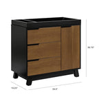 Babyletto Hudson Changing Table Dresser Combo w/Removable Tray - GREENGUARD Gold Certified 3-Drawer Baby Dresser with Table Top & Side Cabinet - Diaper Changing Station for Nursery, Easy to Assemble