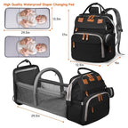 Baby Diaper Bag Backpack Diaper Bag Multifunctional Waterproof Diaper Bag with Changing Station Travel Diaper Backpack with Changing Pad, Pacifier Case & Stroller Straps(Black)