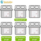 Bamuho Bed Pads for Incontinence Washable Extra Large 44" x 52", Waterproof Adult Large Bed Pads with 4 Layers of Protection, Fits Full to King Size Beds