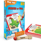 Imagimake Mapology USA Flash Cards | Learn United States Along with Flags and State Shapes | Ages 8-12 | Foam Jigsaw Puzzle, Fun Facts, Educational Toy for Kids | Gift for Christmas and Birthdays