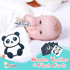 vocheer High Contrast Baby Toys for Newborn, 6 in 1 Black and White Sensory Baby Gift Set for 0-3 Months, 21pcs Montessori Early Educational Learning Kit