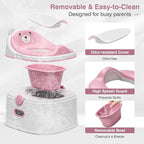 3-in-1 Toddler Potty Training Toilet for Boys & Girls - Convertible Potty Chair with Step Stool for Toddlers 1-3, Anti-Slip Design Toddler Toilet Seat - Removable & Easy to Clean