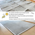 Loartee Coral Velvet Crawling Rug (6'8"x7'9", Gray) for Toddler Children Play Area Rug Yoga Mat Exercise Pad