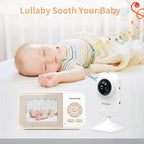 ebemate Video Baby Monitor Camera with 2 Camera,2.8" LCD Screen Video & Audio No Glow Night Vision,2-Way Talk Audio Cam Baby Monitoring 1200FT Range EBE28-2