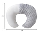 Nursing Pillow and Positioner with Cover for Breastfeeding and Bottle Feeding, Propping Baby, Tummy Time, Baby Sitting Support, Awake-Time Support (Grey, 22" x 17.7" x 5.9")