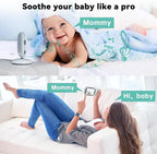 No WiFi Baby Monitor with Camera and Audio,Lag-Free Connection,Plug & Play,IPS Screen,HD Camera,Night Vision, 2-Way Talk,8 Lullabies,1000ft Range,Portable Baby Monitor,2025 Parents' Trusted Choice