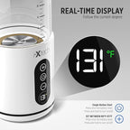 IXTECH Portable Water Warmer for Baby Formula, Milk Warmer for Travel, 10 oz., Electric Warming with Adjustable Temperature Control, Leak-Resistant Spout, Rechargeable and Wireless