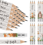 Tinlade 60 Pcs Wooden Animal Baby Shower Golf Pencils with Erasers Small Kids Sharpened Mini Pencils for School in Bloom Baby Shower Supplies