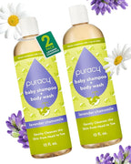 Puracy Baby Shampoo & Body Wash for Children - Pure Ingredients with 12 Fruit & Vegetable Extracts for Silky Smooth Skin, Gentle Lavender Chamomile Aroma, Baby Shampoo, Baby Body Wash 12 Oz (2-Pk)