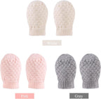 Baby Knit Mittens Toddler Boys Girls Gloves Winter Infant Newborn No Scratch Mitten 0-3 Years