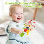 Baby Sensory Chew Toy for 6-12-18 Months, Soft Silicone Pull String Travel Toy for Car Seat & Stroller, Develops Fine Motor Skills & Vision, Early Learning Gift for Newborns and Toddlers Boys Girls