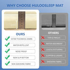 Baby Play Mat for Floor, 1.3" Thick Elasti-Foam 50x50 Playpen Mat for Toddlers Infant Kids,Water-Repellent Soft Velvet for Tummy Time, Non-Slip Backing for Crawling, Tatami Style(Vanilla)