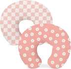 Nursing Pillow Covers 2 Pack, Breastfeeding Pillow Slipcovers Soft and Stretchy, Nursing Covers for Baby Girls Boys Newborn