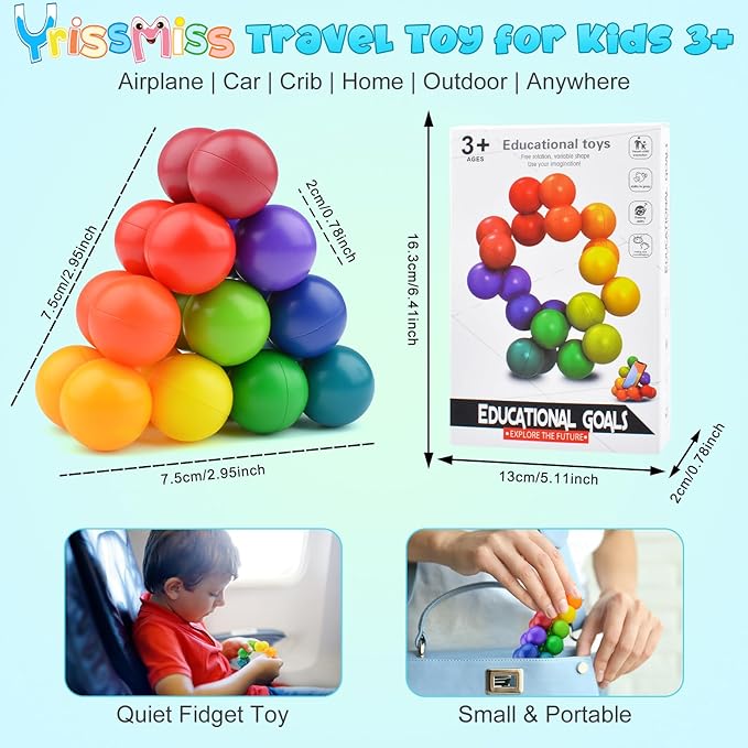 3PCS Autism Sensory Toys for Autistic Children , Sensory Fidget Toys for Adults Kids, Autism Toys for Toddlers 3-4, Travel Toys Gifts for Kids Ages 3 4 5 6 7+ ,Toddler Toys for Boys(A)