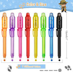Invisible Ink Pen 24Pcs, Spy Pens with UV Light, Magic Marker, Classroom Prize, Birthday party favors for kids 8-12, Kids Christmas Gift Stocking Stuffers