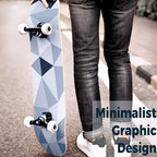 WhiteFang Skateboards for Beginners, Complete Skateboard 31 x 7.88, 7 Layer Canadian Maple Double Kick Concave Standard and Tricks Skateboards for Kids and Beginners