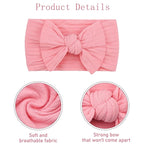 CÉLLOT 10 Colors Super Stretchy Soft Knot Baby Girl Headbands with Hair Bows Nylon Head Wrap For Newborn Baby Girls Infants Toddlers Kids