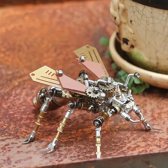 Adult 3D Metal Puzzle, Punk Insect Metal Model Set, 3D Puzzle Mechanical Insect Building Blocks, Fun DIY Assembly, high-end Men's Gifts.