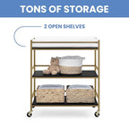 Delta Children Jade Changing Table/Cart, Ebony Melamine/Bronze