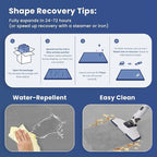 Baby Play Mat for Floor,1.3" Thick Elasti-Foam 74×50 Playpen Mat for Toddlers Infant Kids,Water-Repellent Soft Coral Velvet for Tummy Time, Non-Slip Backing for Crawling,Tatami Style(Light Grey)