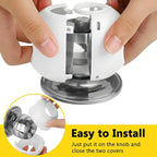 Large Size Door Knob Safety Cover for Kids (4 Pack) Child Proof Door Knob Covers Keep Kids from Opening Doors Baby Proof Door Knob Covers Fit Big Diameter Door Knob - Garage Bathroom Front Door Pantry