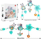 Adjustable Arch Bassinet Toys for Infant & Toddlers, Stroller Arch, Baby Crib Toys with Fascinating Hanging for Stimulating Baby’s Senses and Developing Motor Skills