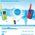 Walkie Talkies for Kids Adults Long Range Rechargeable 3 Pack, FRS 2 Way Radio Toy for 3-12 Year Old Boys Girls Toddlers, Shockproof NOAA Walkie-Talkie 4 Miles for Family Camping Skiing Cruise