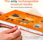 Cali's Books Spanish Book for Toddlers 1-3 - Musical Books for Kids, Interactive Baby Sound Book, Educational Song Learning Toys, Bilingual Music Toy for Babies, Libros para ninos en Espanol