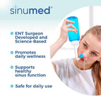 Sinus Rinse, 30PK Nasal Rinse Packets with Saline, Gravity Bottle, Alternative to Neti Pot, Helps with Allergy, Congestion, Cold Symptoms